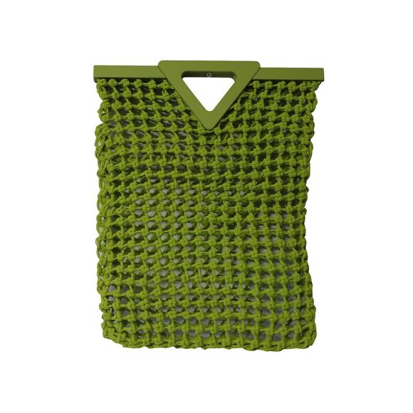 Bottega Veneta Point Macramé Tote in Chartreuse Rubber - Picture 2 of 7